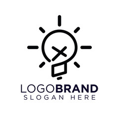 XO Initial Letter with creative bulb Logo vector