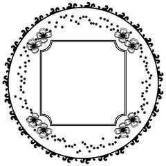 Vector illustration design flower frame with various shape