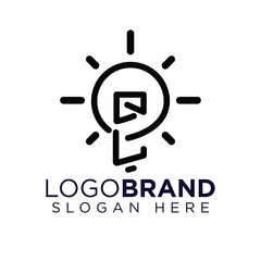 QL Initial Letter with creative bulb Logo vector