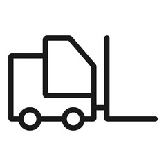 forklift truck - minimal line web icon. simple vector illustration. concept for infographic, website or app.