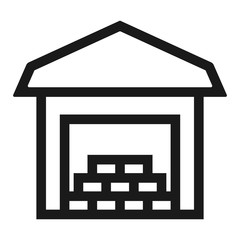 cargo base - minimal line web icon. simple vector illustration. concept for infographic, website or app.