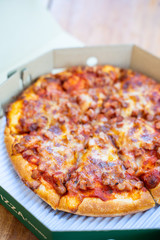 ham and bacon fluffy pizza take away