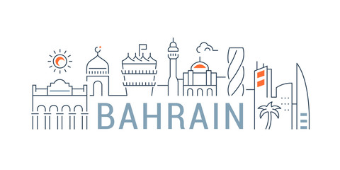 Linear Banner of Bahrain
