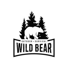 Vintage Bear Logo Template