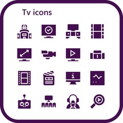 tv icon set
