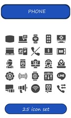 phone icon set