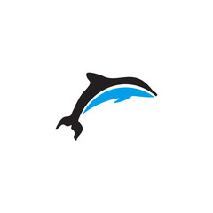 Dolphin logo design vector template
