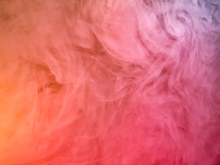 Pink acrylic paint cloud, close up view. Blurred background. Ink dropped into water, abstract background. Acrylic smoke under water, abstract pattern. Abstract art background for wallpapers