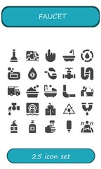 faucet icon set