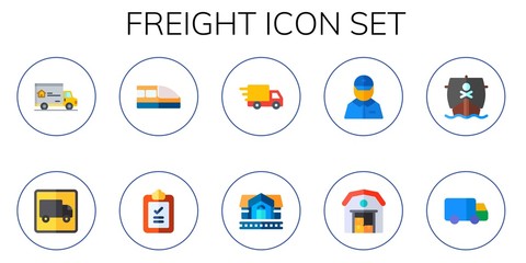 freight icon set