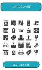 cardboard icon set