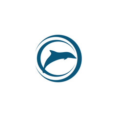 Dolphin logo design vector template