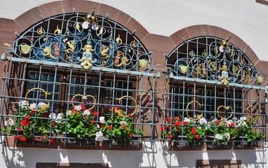 Ornate Windows in Freiburg Germany