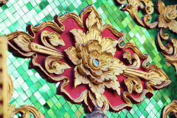 tradition thai stucco pattern background