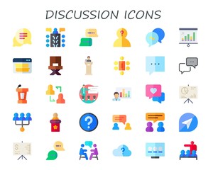 discussion icon set