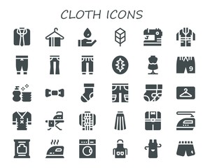 cloth icon set