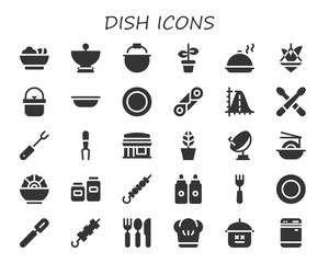 dish icon set