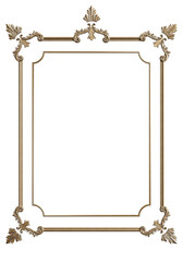 Naklejka premium Classic moulding frame with ornament decor for classic interior isolated on white background