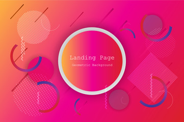 Liquid color background design with Fluid gradient shapes composition and Futuristic design landing page. Eps10