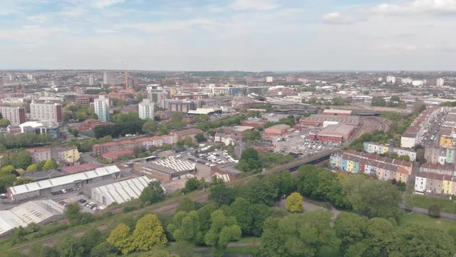 Drone footage of Bristol Temple Meads train station