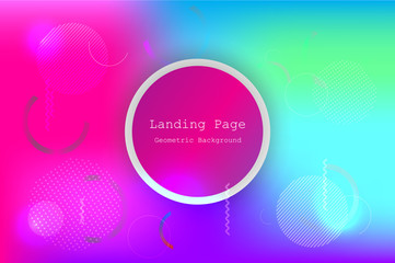 Liquid color background design with Fluid gradient shapes composition and Futuristic design landing page. Eps10
