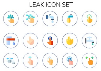 leak icon set