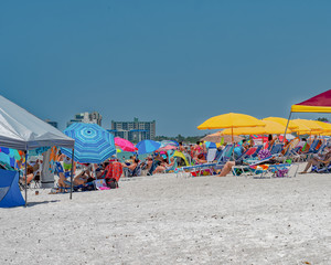 Crowded beach holiday