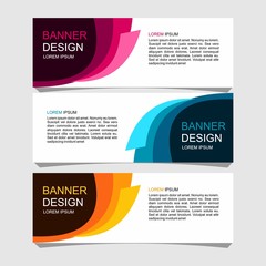 Obraz premium banner design with three choices of color variations