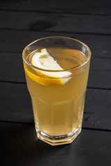 summer lemonade on the wooden background
