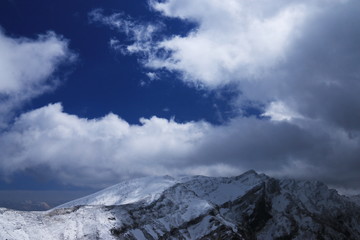雪の八ヶ岳連峰　