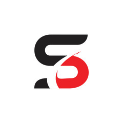 letter s fast movement arrow logo vector