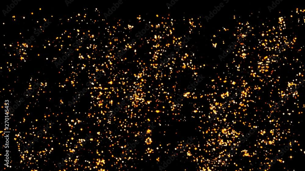 Poster golden glimmered. abstract background with shining bokeh sparkles.