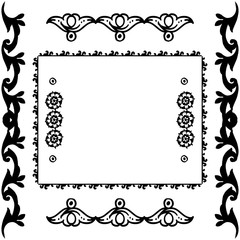 Vector illustration of backdrop on a white for various drawing flower frame