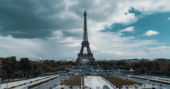 Time Lapse, Eiffel Tower, Paris, France