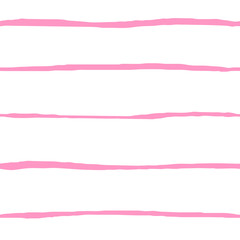 Simple white seamless pattern with pink stripes.