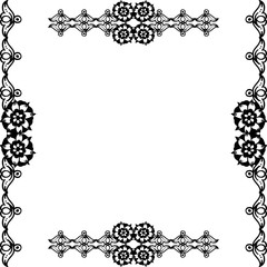 Vector illustration various flower frame for decoration of greeting card