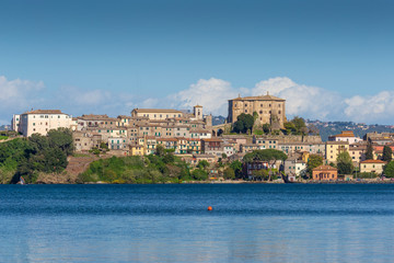 Capodimonte, Italy. 04-27-2019. View of Capodimonte from the Bolsena lake