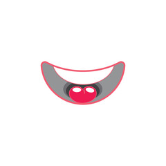 smile mouth clean teeth happy funny symbol vector