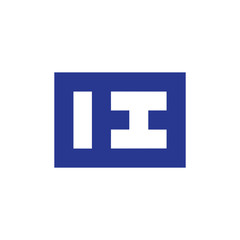 Obraz premium abstract letter h i simple geometric logo vector