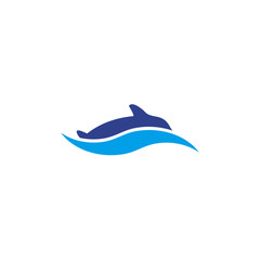 Dolphin logo design vector template