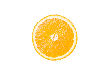 slice orange isolated on white background with clipping path