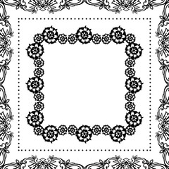 Vector illustration drawing wreath frame for decoration wallpaper