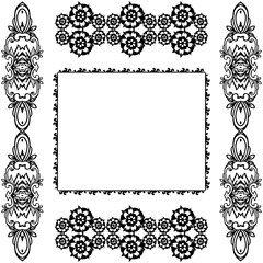 Vector illustration drawing wreath frame for decoration wallpaper