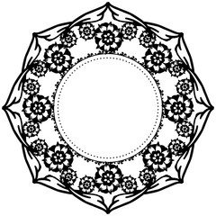 Vector illustration wallpaper flower frame for ornate of invitation card