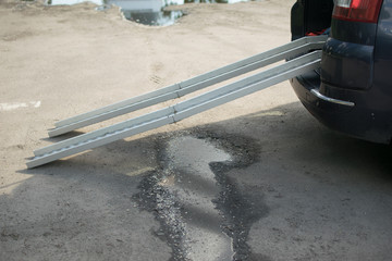 portable ramp for wheelchair transport