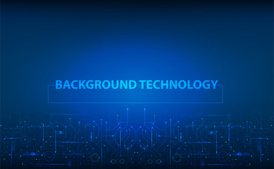 Background technology.Vector Abstract futuristic circuit board, Illustration high computer technology dark blue color background. Hi-tech digital concept