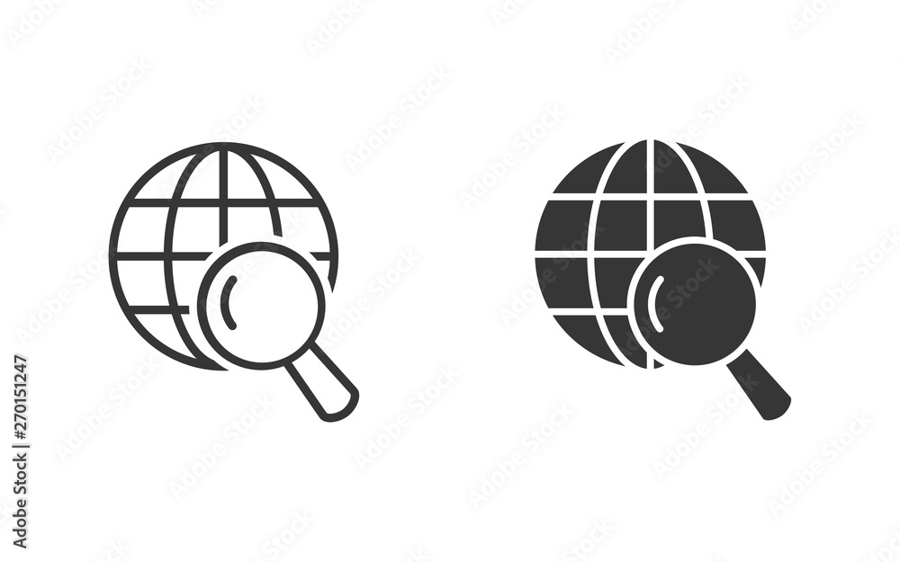 Poster globe vector icon for graphic and web design.