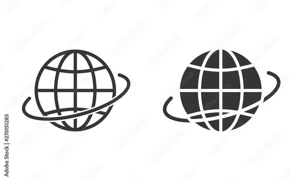 Poster globe vector icon for graphic and web design.