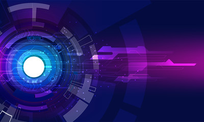 Modern futuristic colored poster for sports and technology. Vector illustration