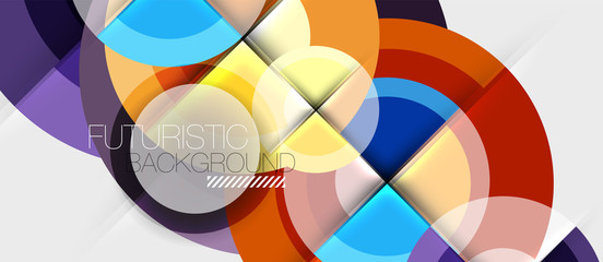 Geometric design abstract background - circles